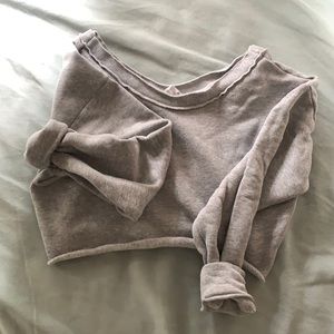 Alo Super Soft Gray Crop Sweatshirt